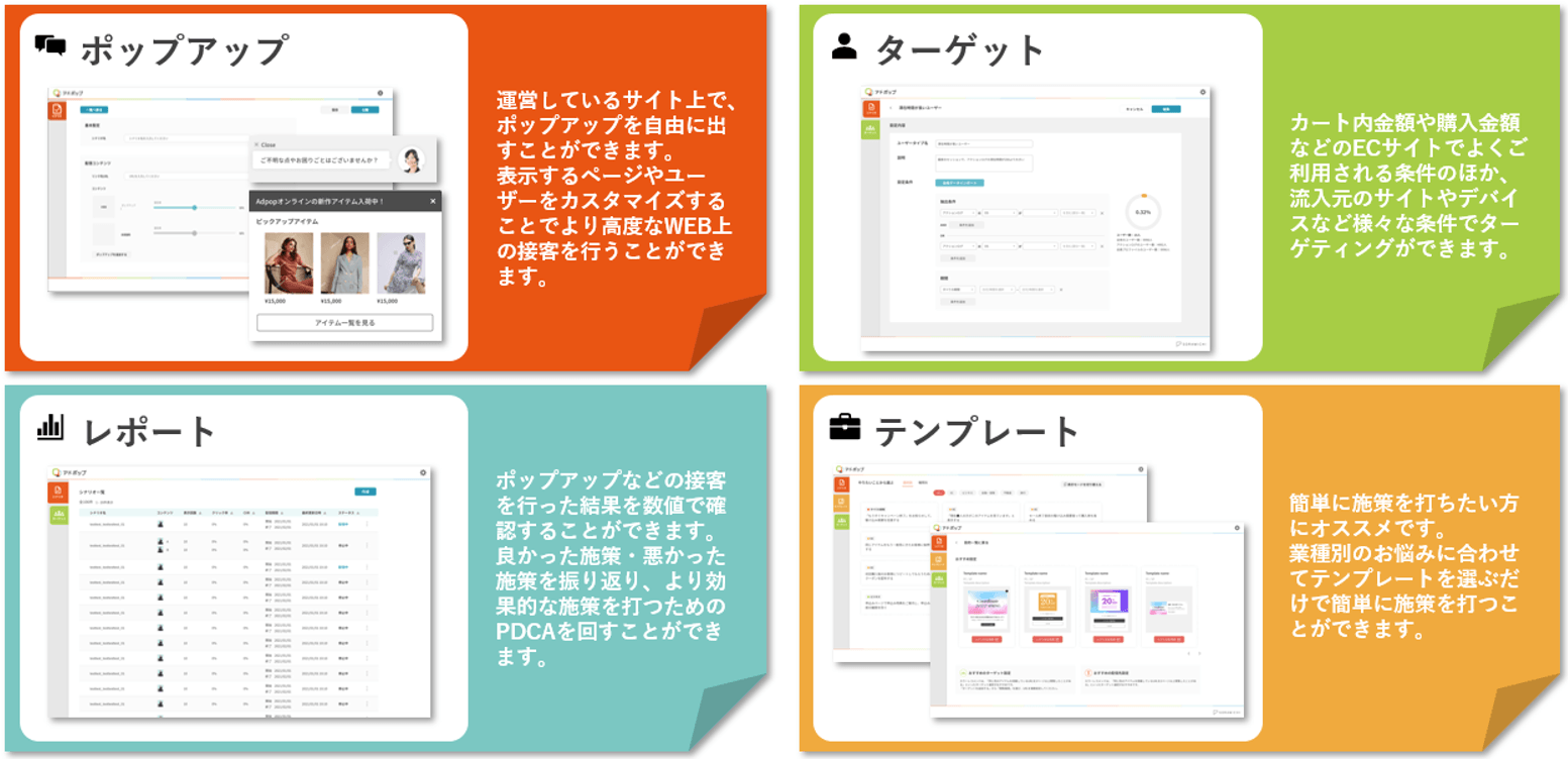 アドポップコア機能