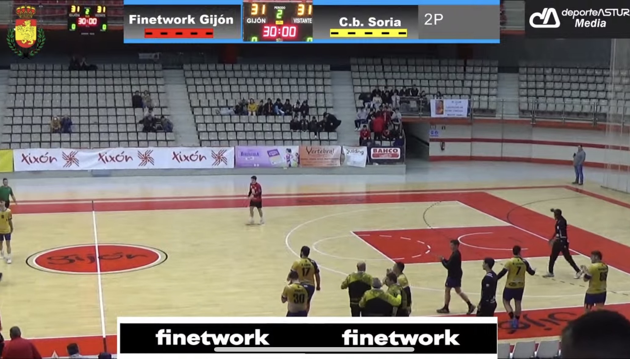 Gran remontada la de los del Balonmano Soria cuando a falta de poco más de un minuto perdían por 31-29.