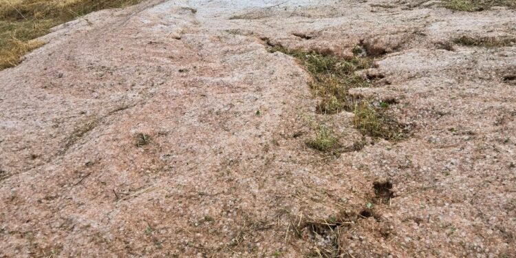Granizada en Quintanas Rubias de Abajo. 3-9-2024. FOTO: Jesús Fresno. No reproducir sin consentimiento del autor.