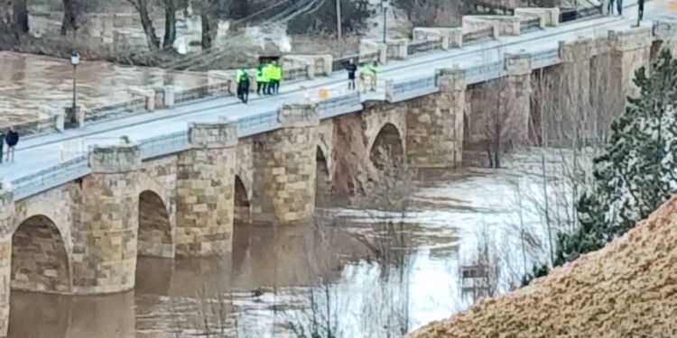 Derrumbe en el puente de San Esteban de Gormaz. 10-03-2025