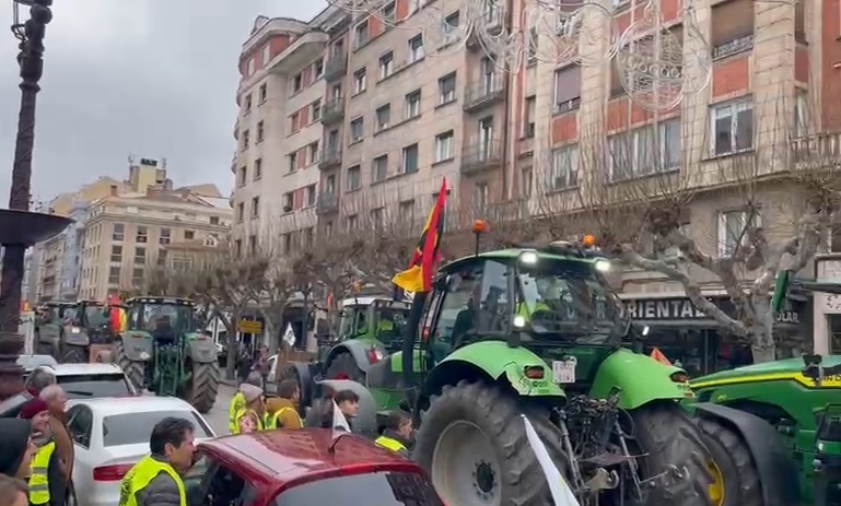 Protestas de agricultores en Burgos el pasado 16 de enero de 2026.
