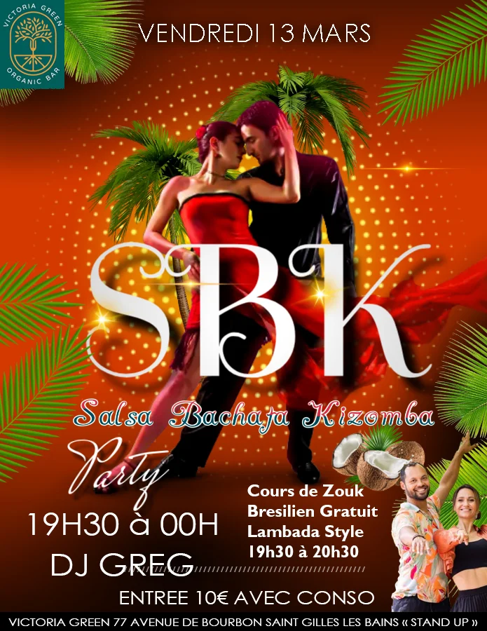 Soirée SBK - Salsa, Bachata, Kizomba avec DJ Greg