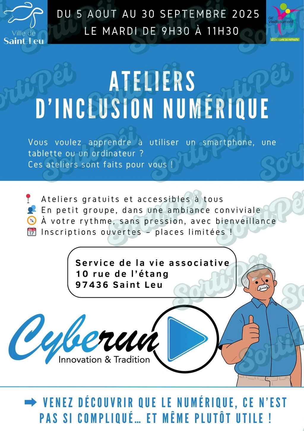 Atelier d'inclusion numérique à Saint-Leu