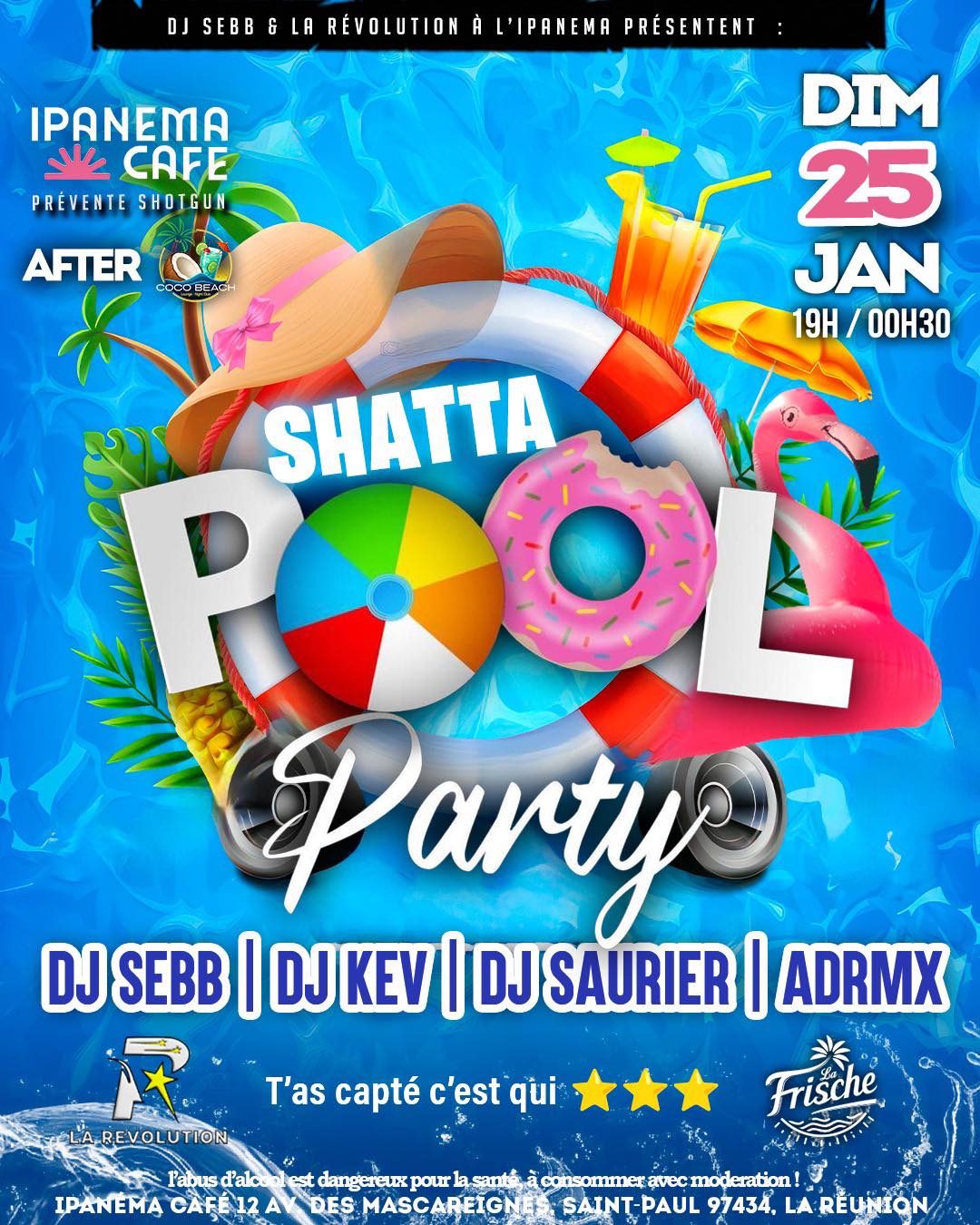 Soirée - Shatta pool party avec DJ Sebb
