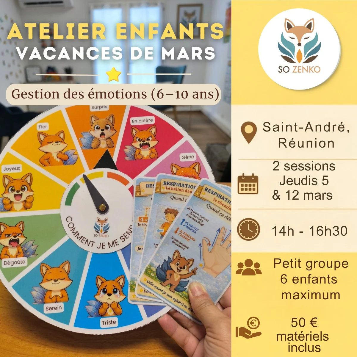 Atelier enfants - Gestion des émotions