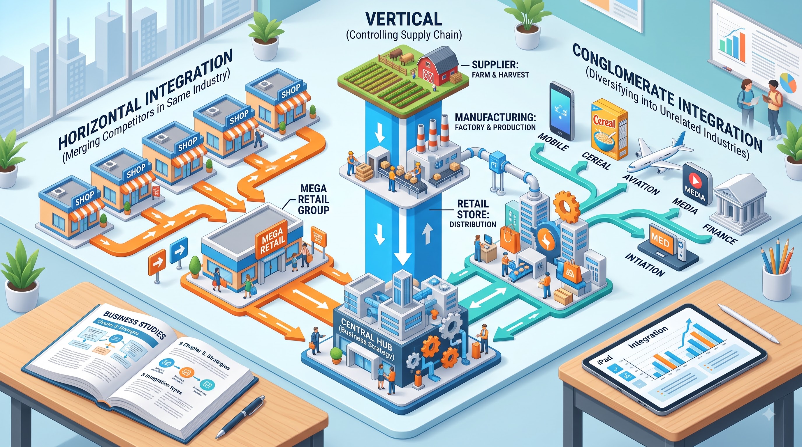 How Do Horizontal, Vertical and Conglomerate Integration Differ?