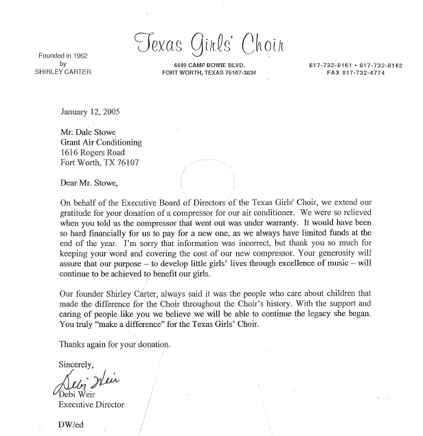 Debi Weir, Executive Director, Texas Girl’s Choir review