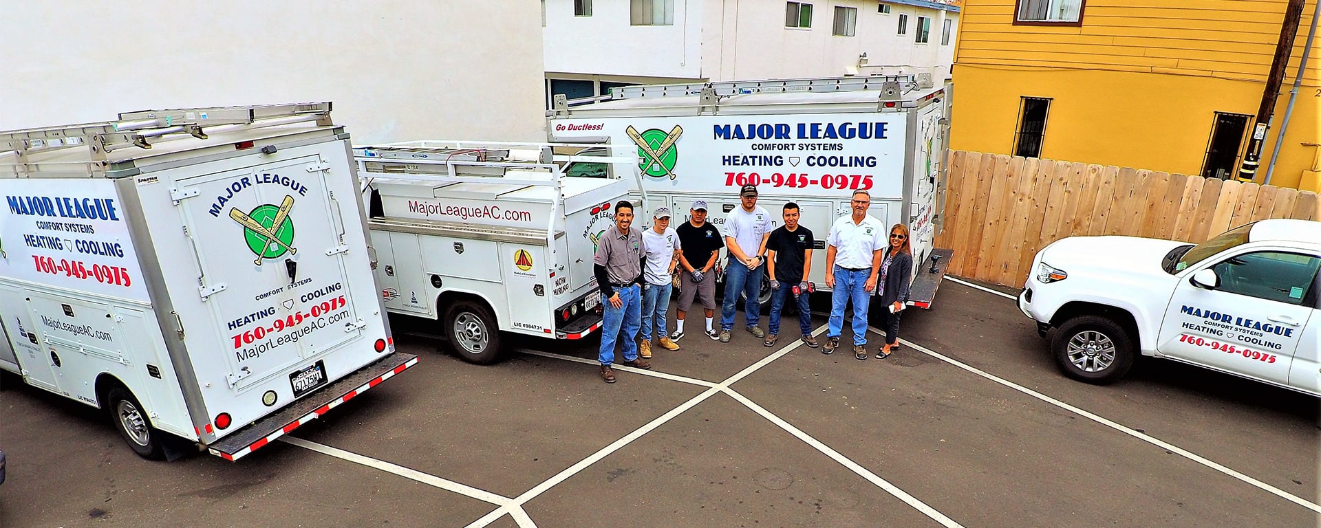 Major League team and trucks