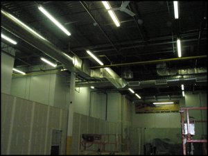 B & M Air Conditioning and Heating sheet metal fabrication jobsite photo