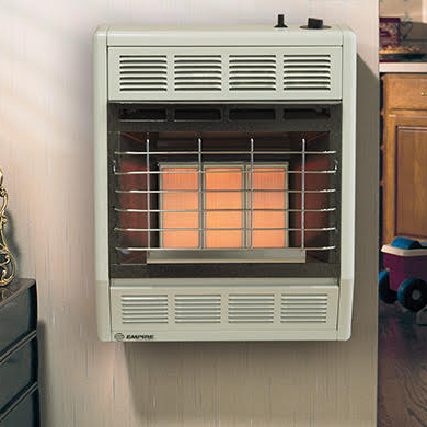 Infrared vent-free room heater