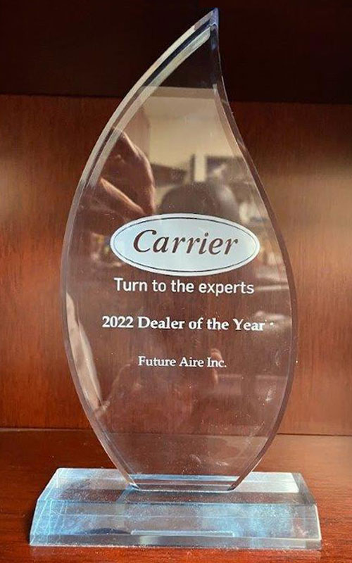 Carrier 2022 Dealer of the Year Award