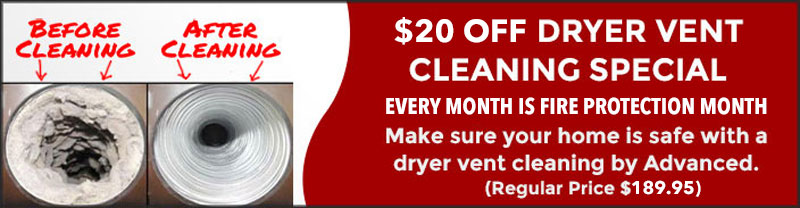 Advanced Heating Dryer Vent Cleaning Promotion