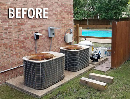 Before state of an AC replacement project