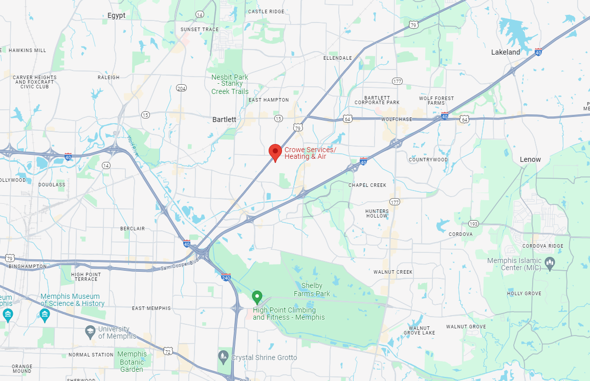 Location of Crowe Heating & Air Conditioning