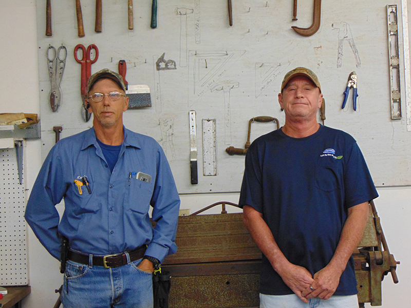 Kevin and Tom in Vaughn's Air Conditioning shop