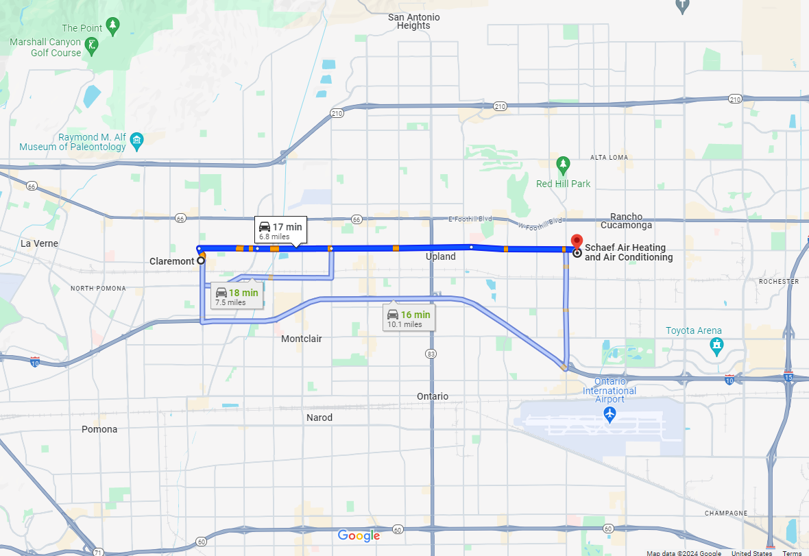 Directions From Chino Hills, CA