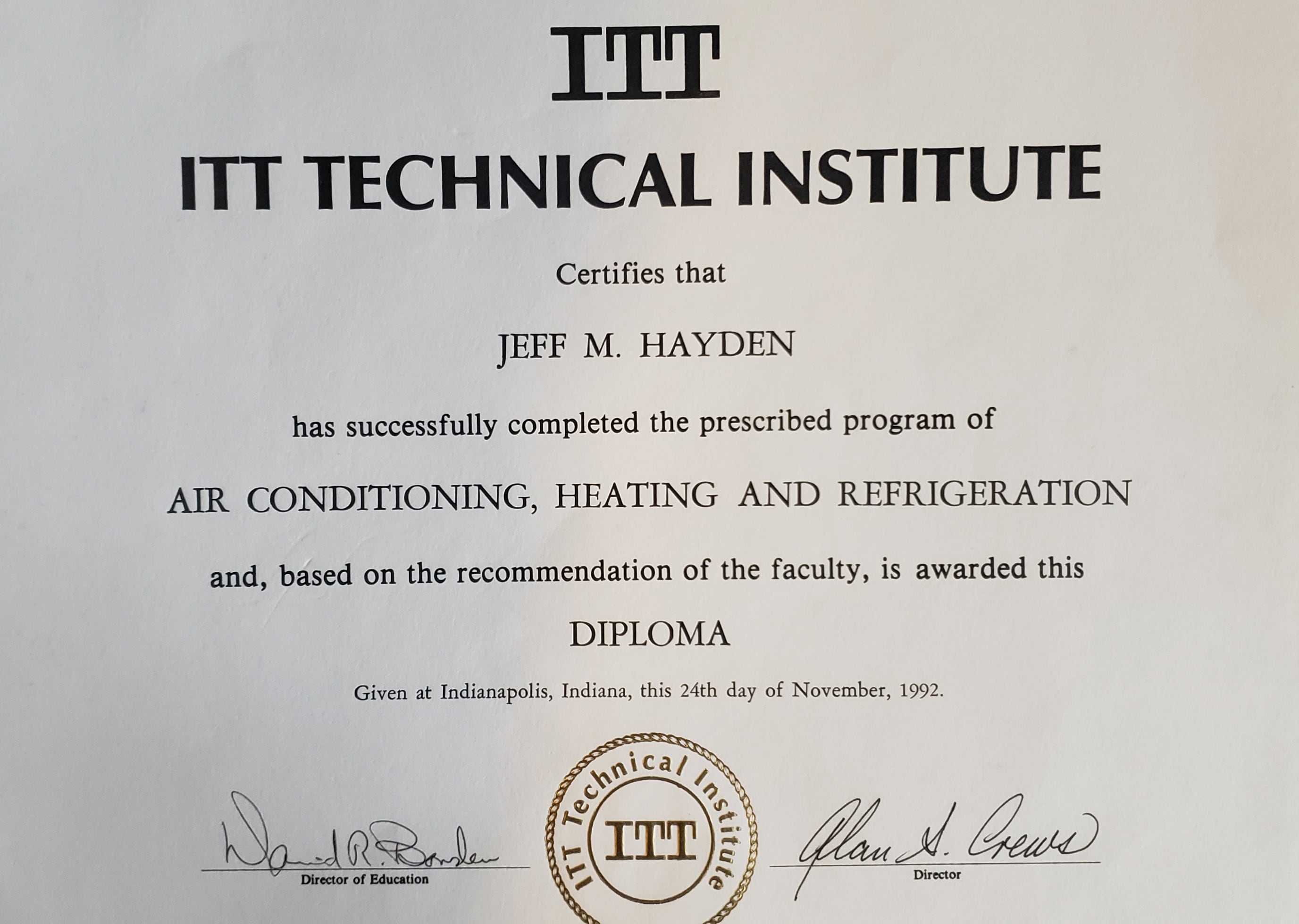 ITT Technical Institute Graduate