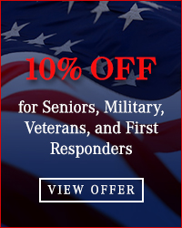 10% Off for Seniors, Military, First Responders, etc.