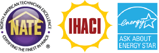 NATE, IHACI, and Energy Star logos