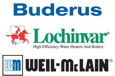 Buderus, Lochinvar, and Weil-Mclain logos