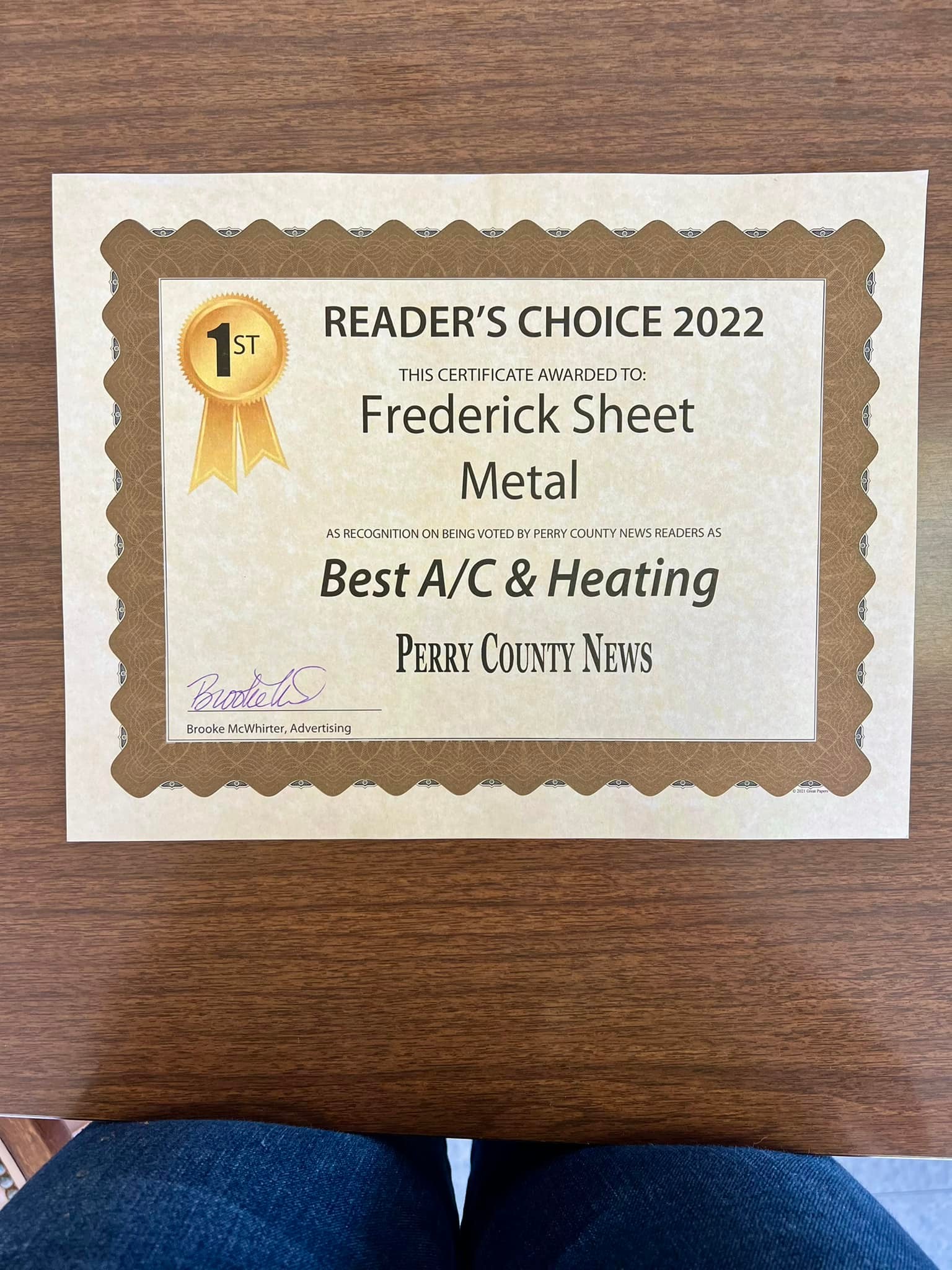 Readers Choice Award