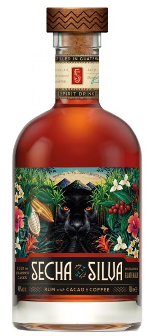 Coffret rhum ambré secha de la silva 40% +1 Verre