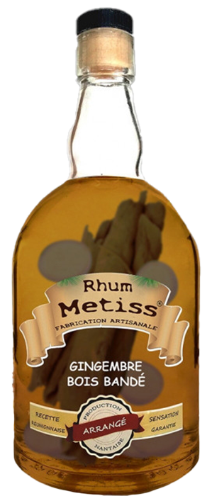 GINGEMBRE BOIS BANDE 23°7 70CL RHUM ARRANGE DE LA REUNION METISS