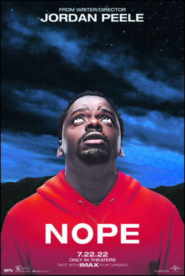 a movie flyer from the film called NOPE directed by jordan peele