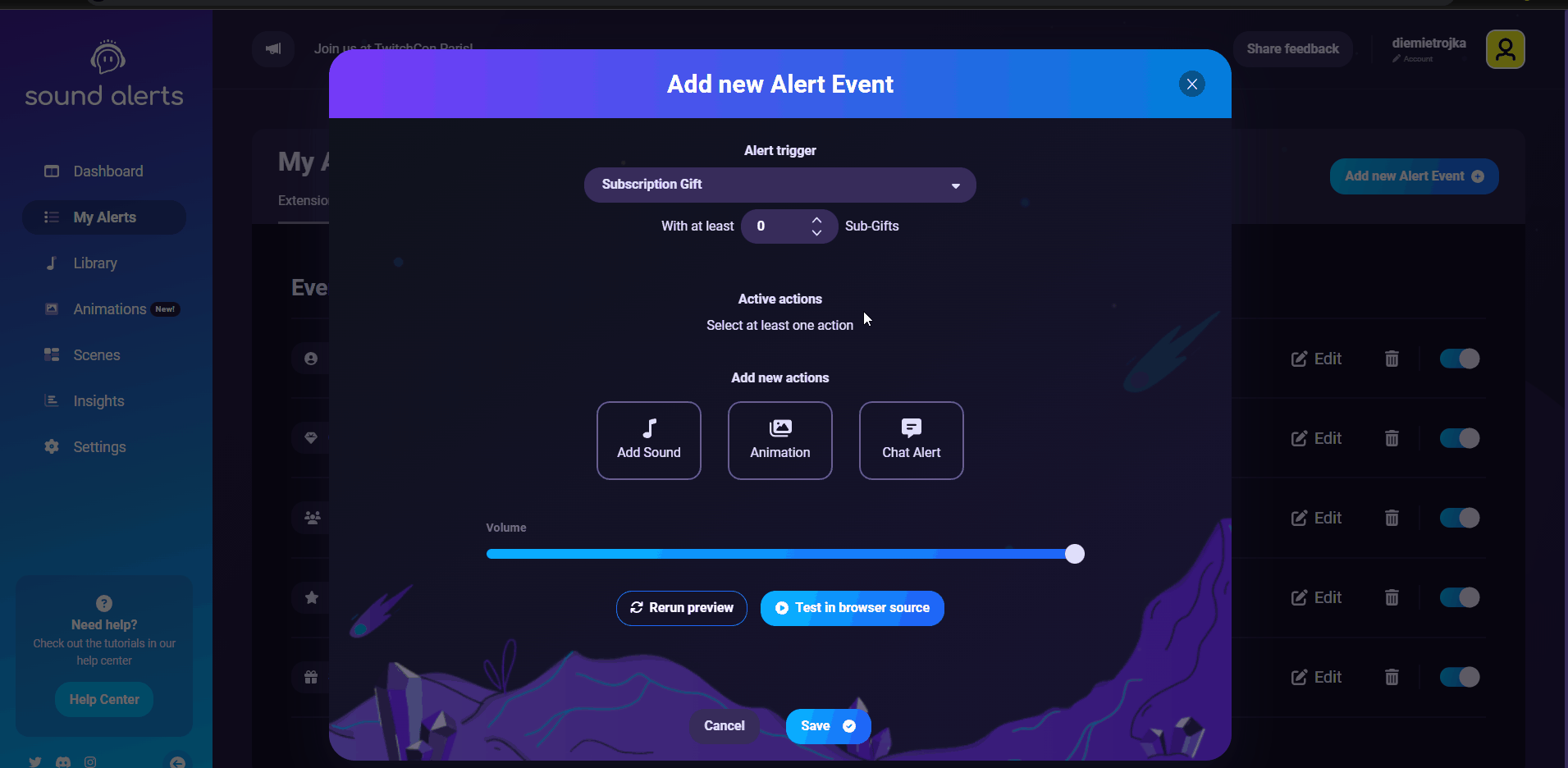 How do I set up a Sub Gift Alert? Sound Alerts Help