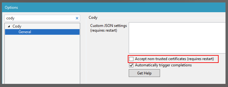Non-trusted-certificates
