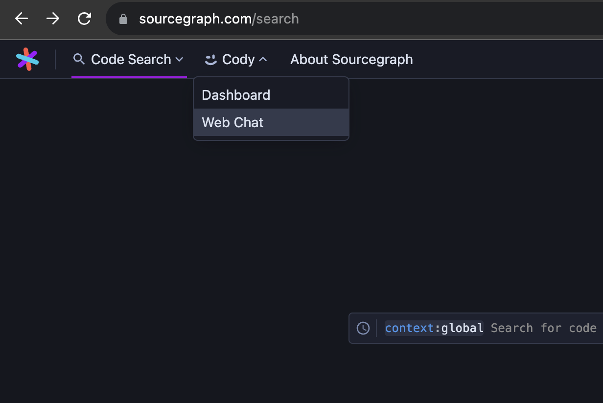 Cody for Web - Sourcegraph docs