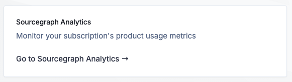 Sourcegraph Enterprise Portal analytics
