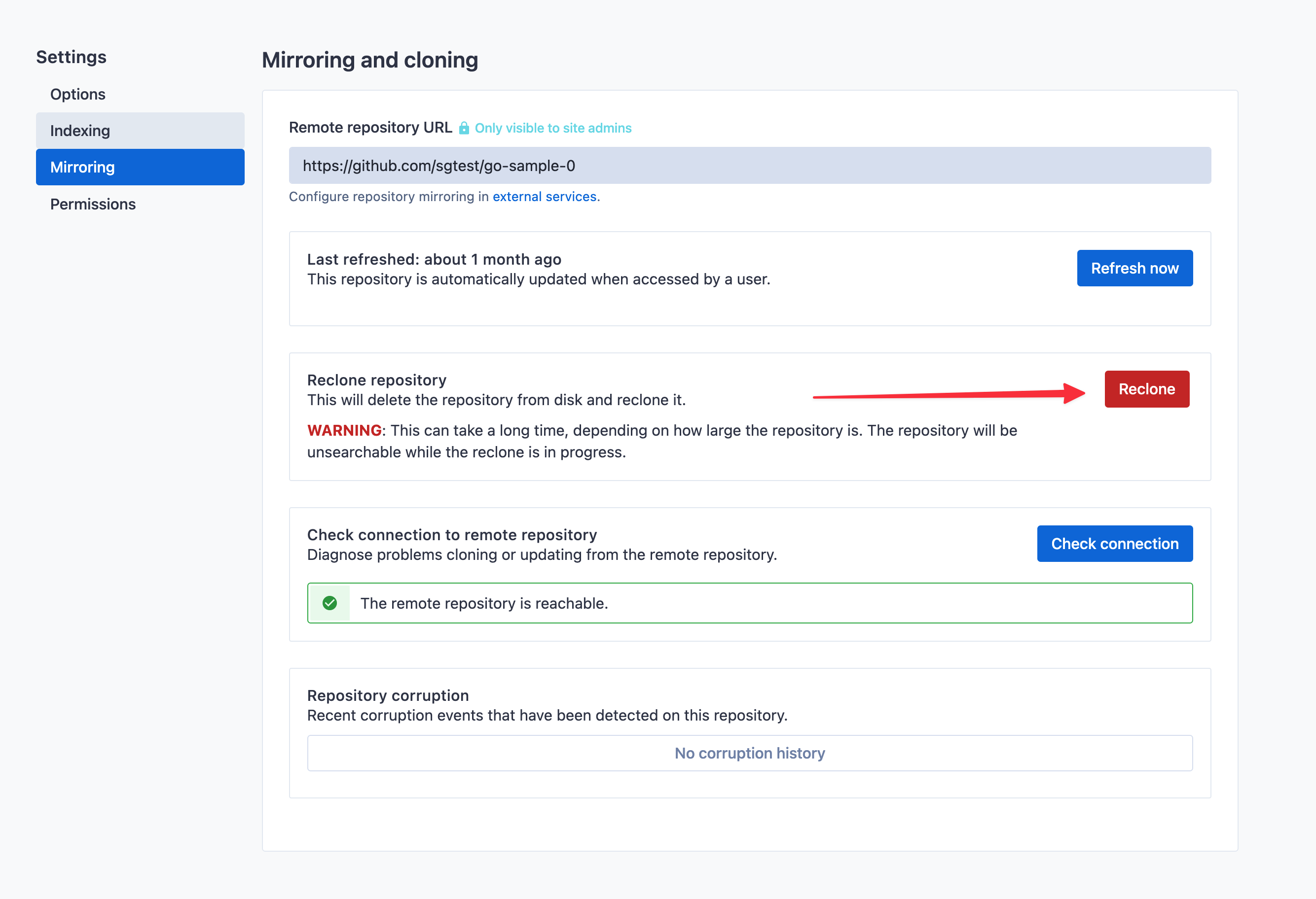 Reclone repository