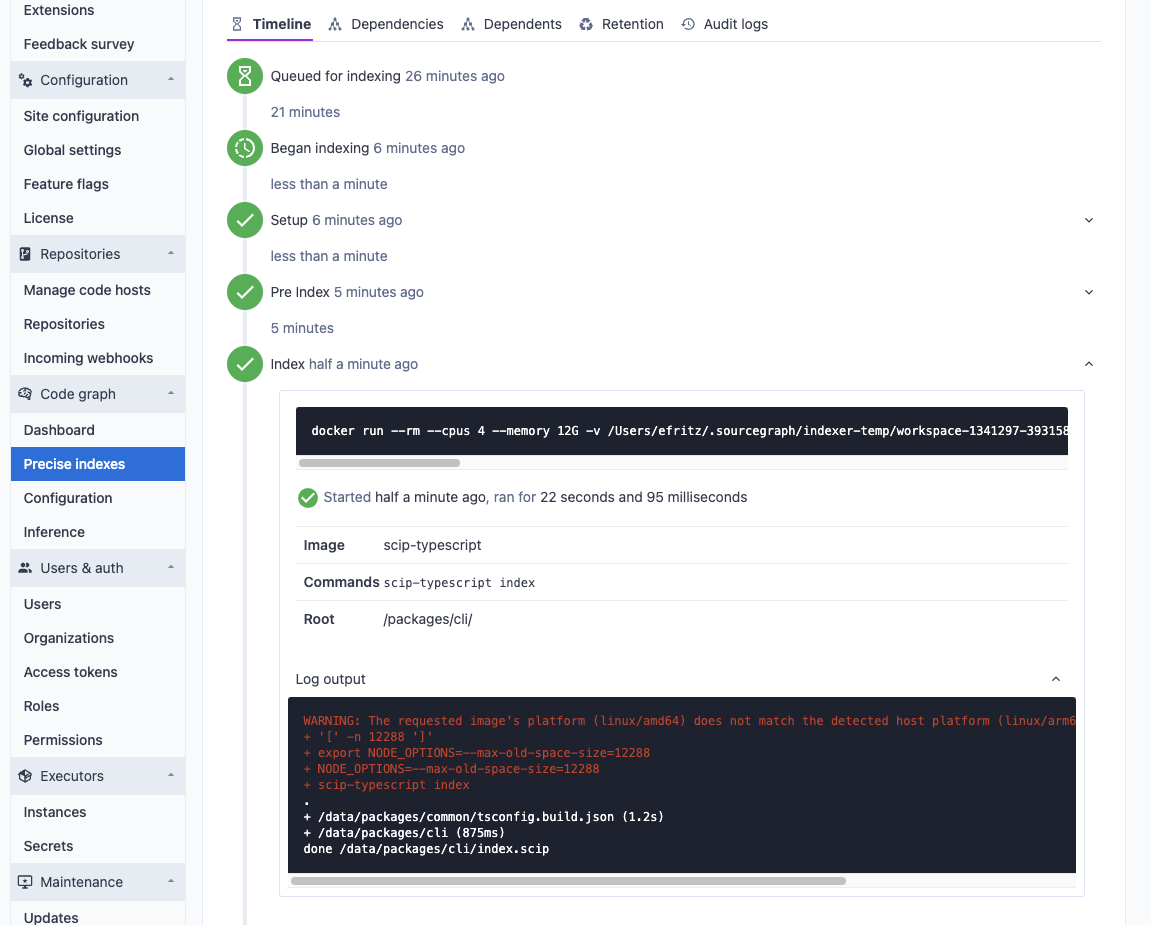 Detailed look at index job logs