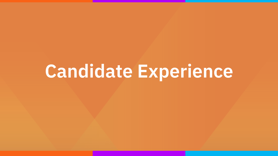 Slide that says "The Candidate Experience"