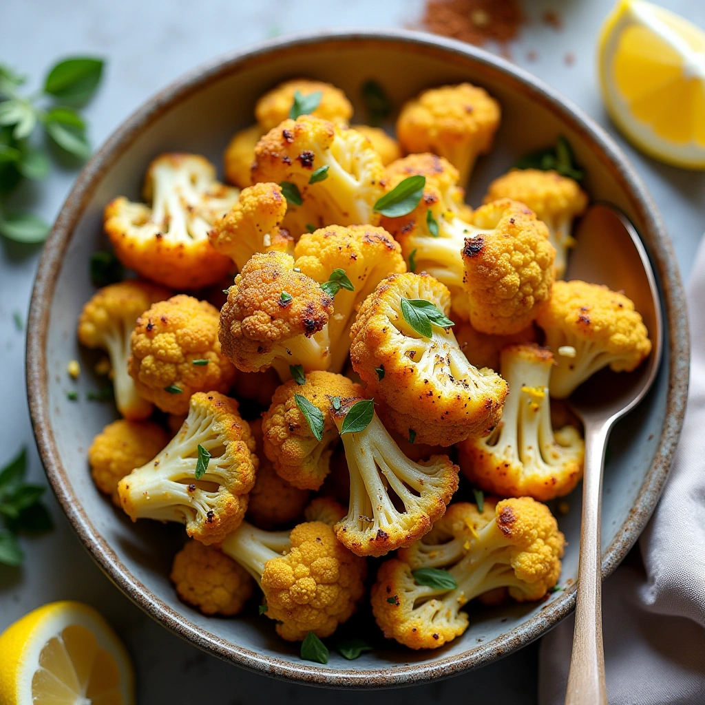 Roasted Cauliflower with Lemon