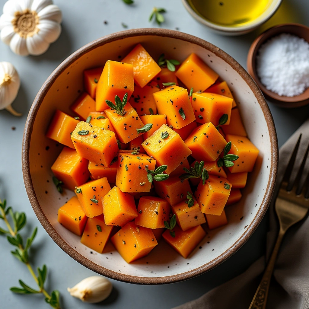 Roasted Butternut Squash with Garlic