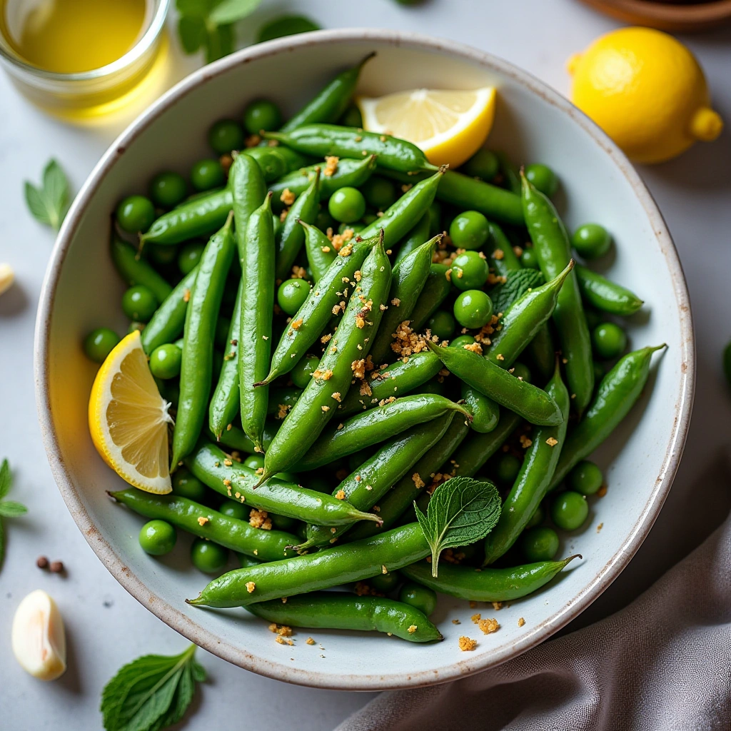 Roasted Peas with Lemon