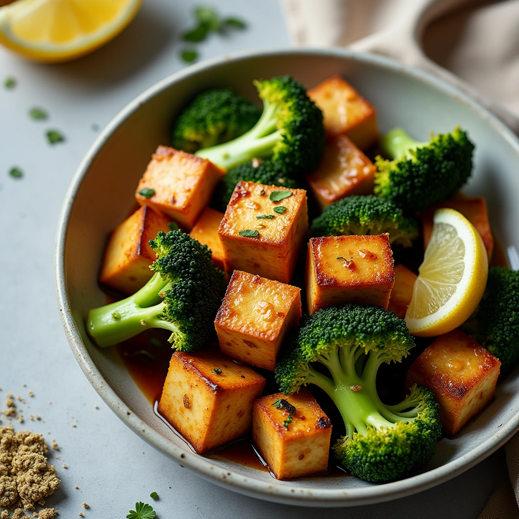 Roasted Tofu with Broccoli