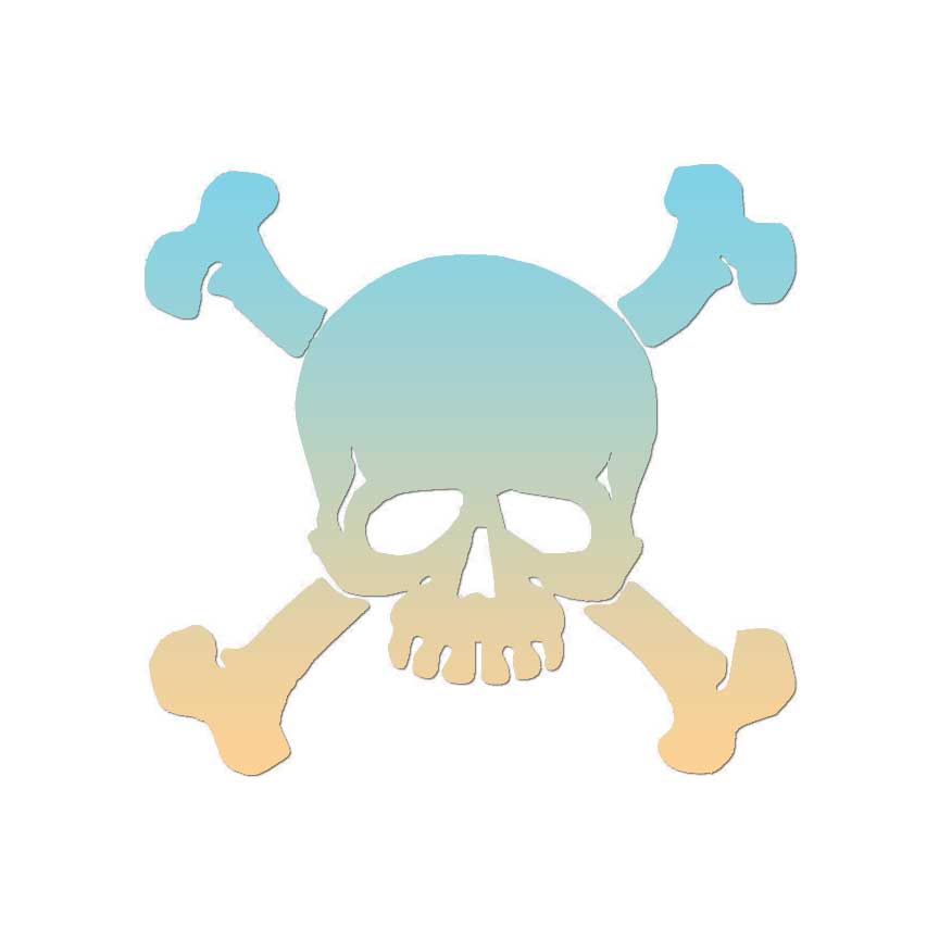 Skull Crossbones Pirate - Decal Sticker - Multiple Color & Sizes - ebn991