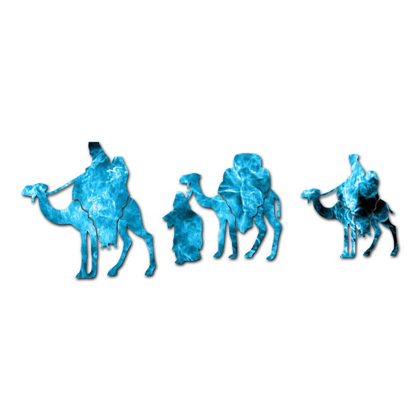 Three Wise Men Camels – Decal Sticker – Multiple Patterns & Sizes – ebn1020