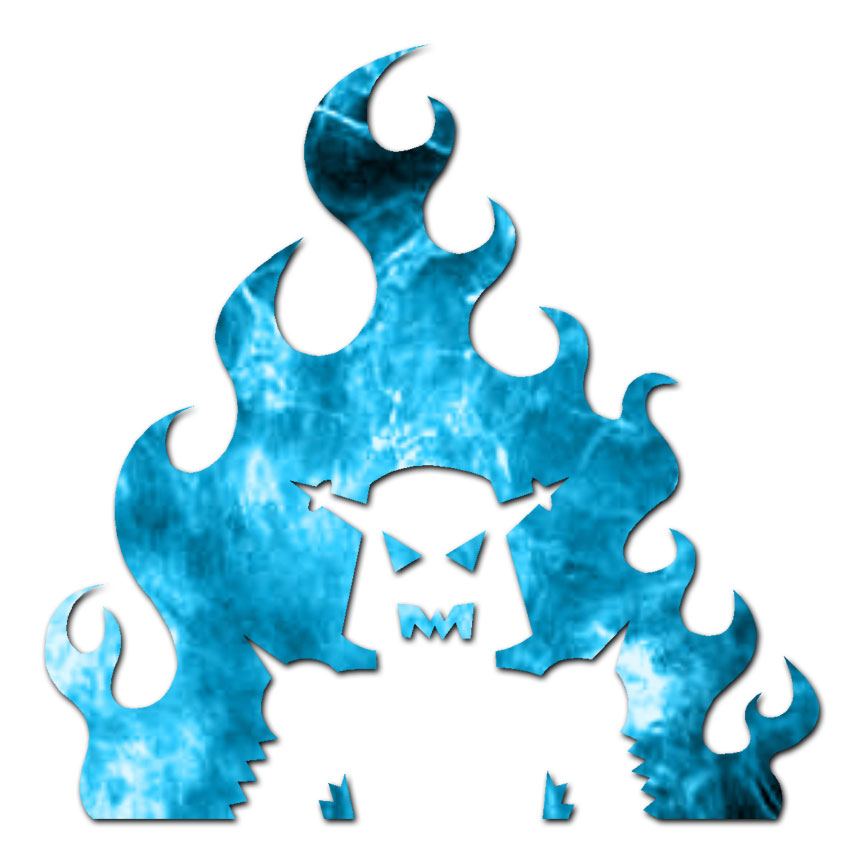 Evil Robot Flames – Vinyl Decal Sticker – Multiple Patterns & Sizes – ebn1074