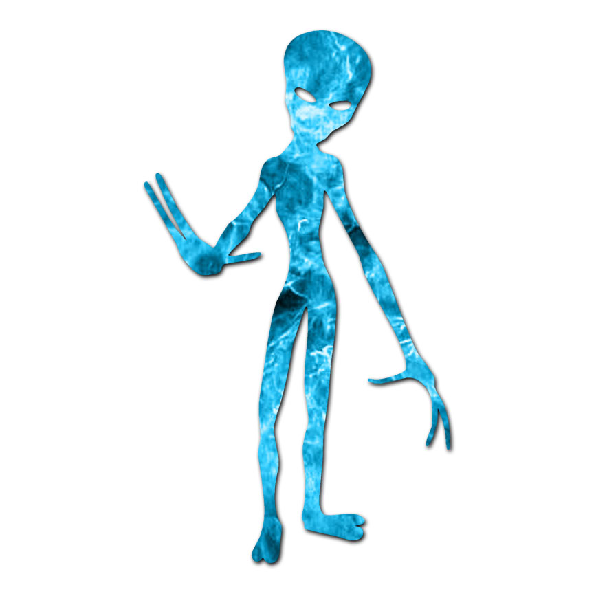 Alien E.T. Humanoid – Vinyl Decal Sticker – Multiple Patterns & Sizes – ebn1119