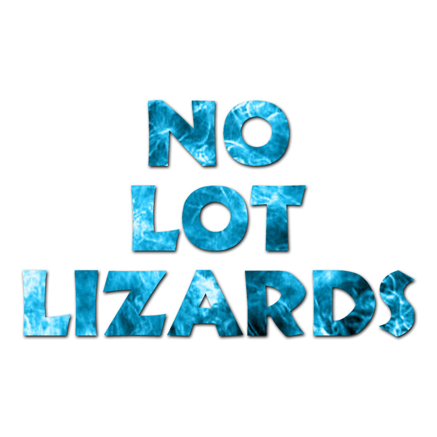 No Lot Lizards – Vinyl Decal Sticker – Multiple Patterns & Sizes – ebn1187