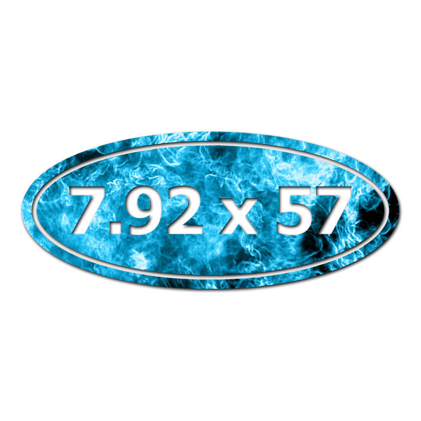 Ammo 7.92 x 57 – Vinyl Decal Sticker – Multiple Patterns & Sizes – ebn1289
