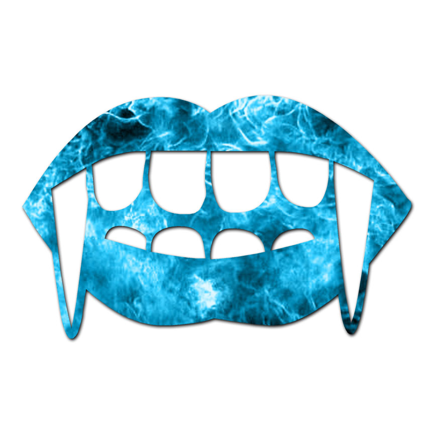 Vampire Fangs Lips – Vinyl Decal Sticker – Multiple Patterns & Sizes – ebn1405