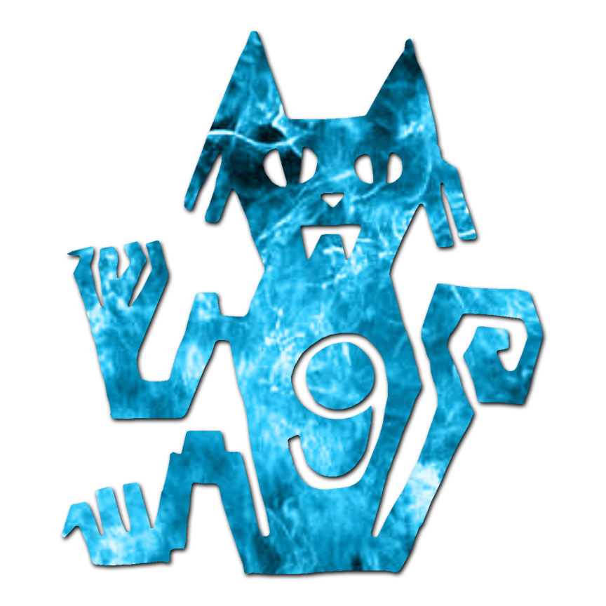 Cat Nine Lives – Vinyl Decal Sticker – Multiple Patterns & Sizes – ebn145
