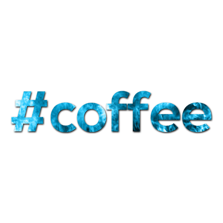 Hashtag Coffee # – Vinyl Decal Sticker – Multiple Patterns & Sizes – ebn1556