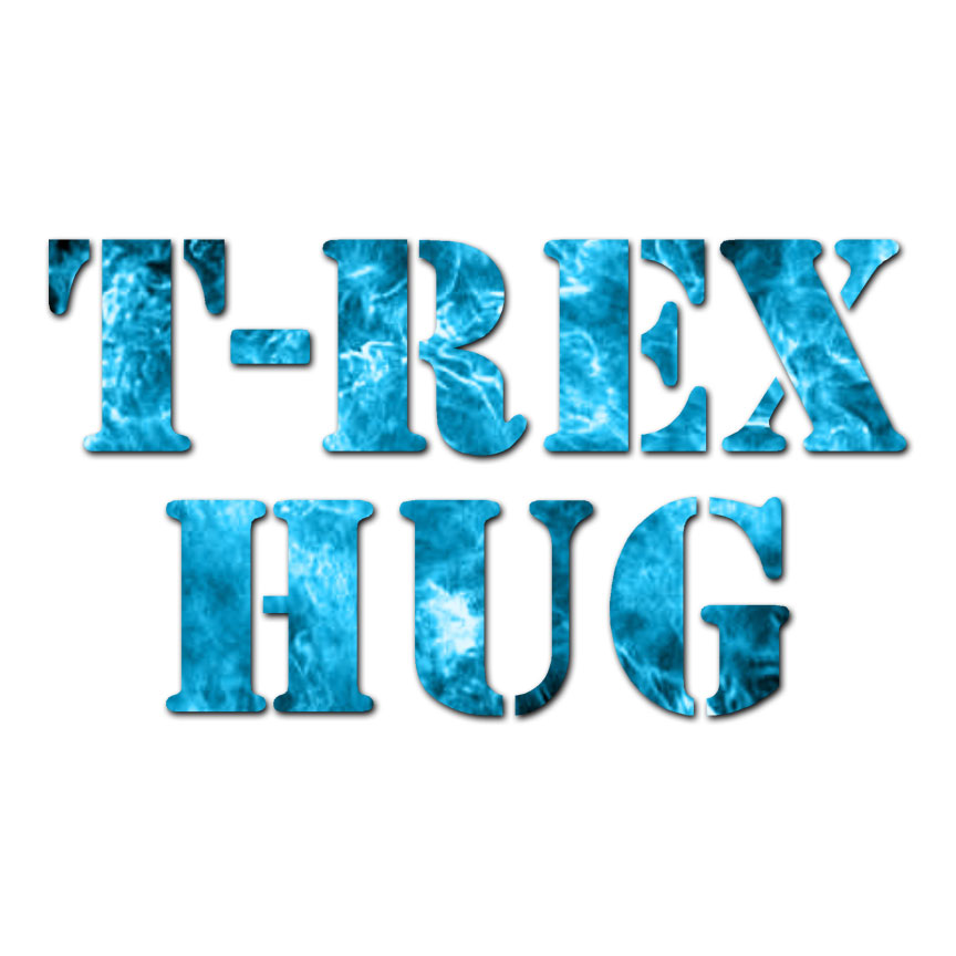 T-Rex Hug – Vinyl Decal Sticker – Multiple Patterns & Sizes – ebn1620