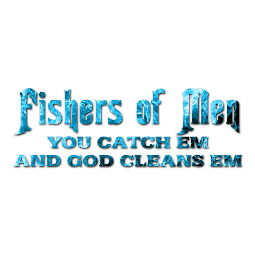 Fisher Of Men Fishing – Decal Sticker – Multiple Patterns & Sizes – ebn1689